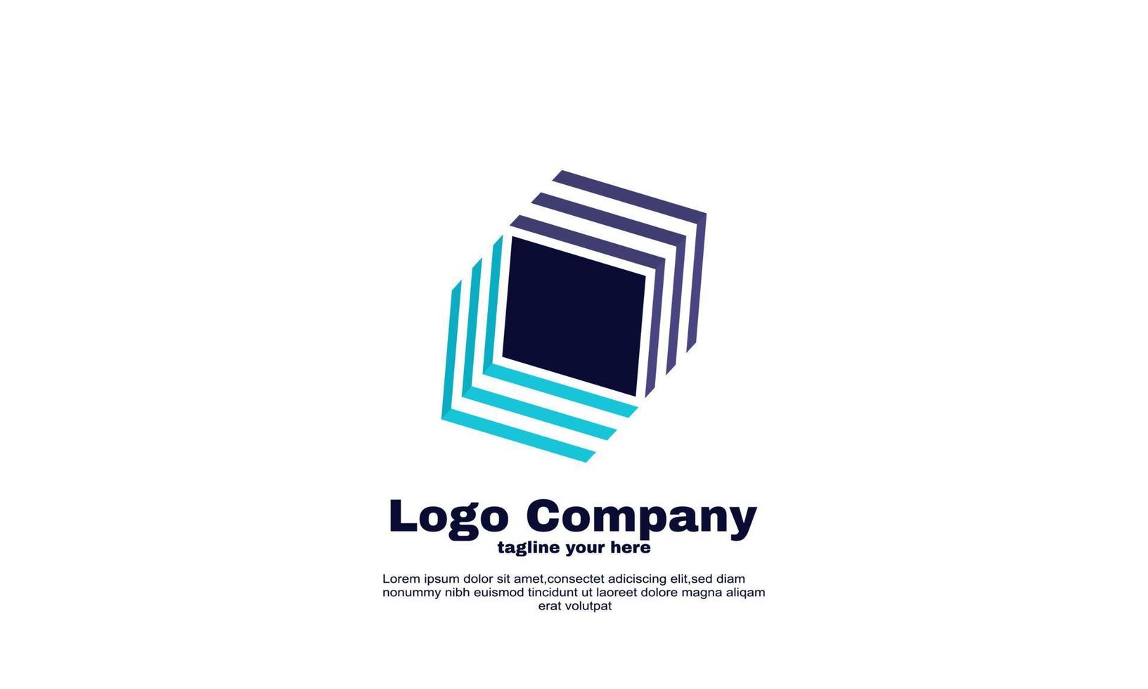 vector cube creative business brand company logo design vector