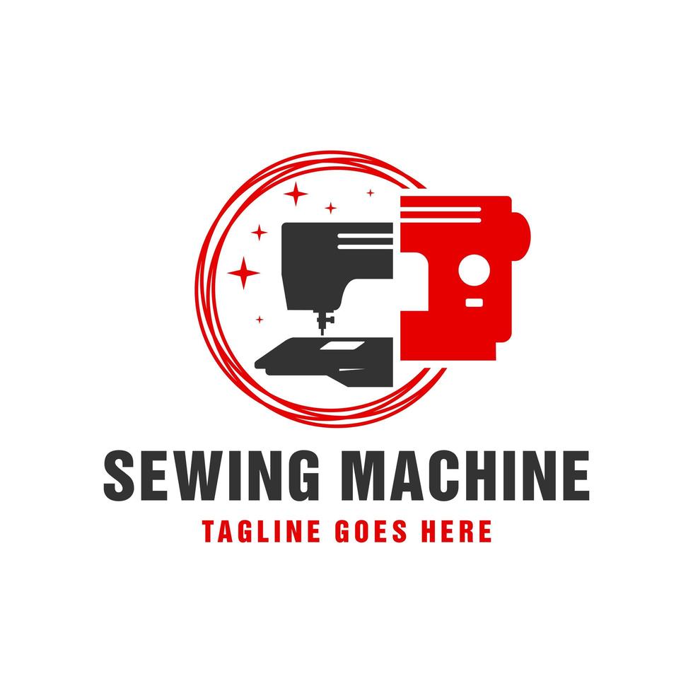 sewing machine industrial logo vector