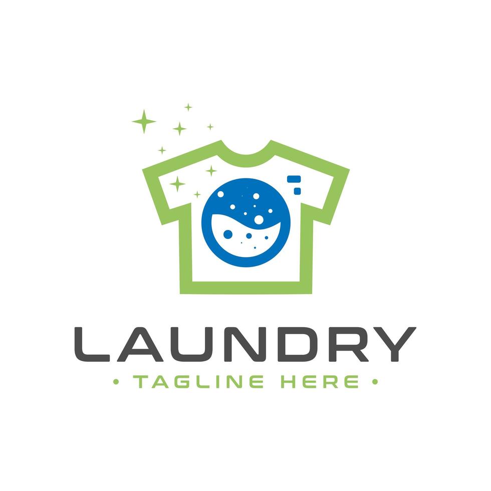 laundry and clothes ironing business logo vector