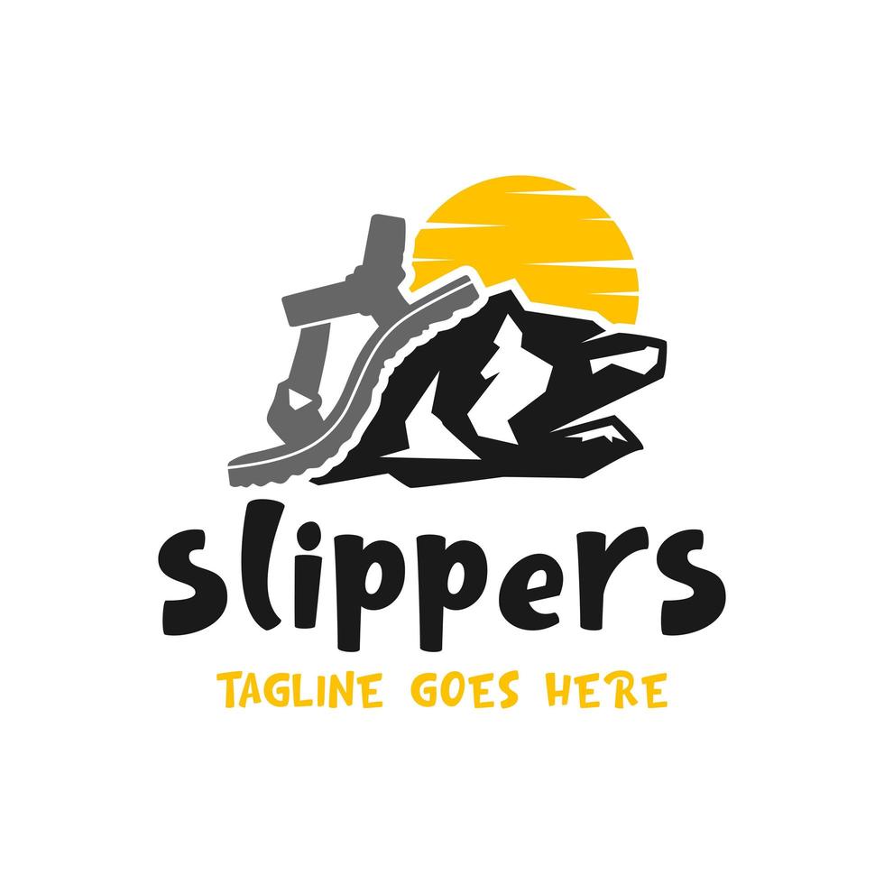sandal or mountain shoe logo vector