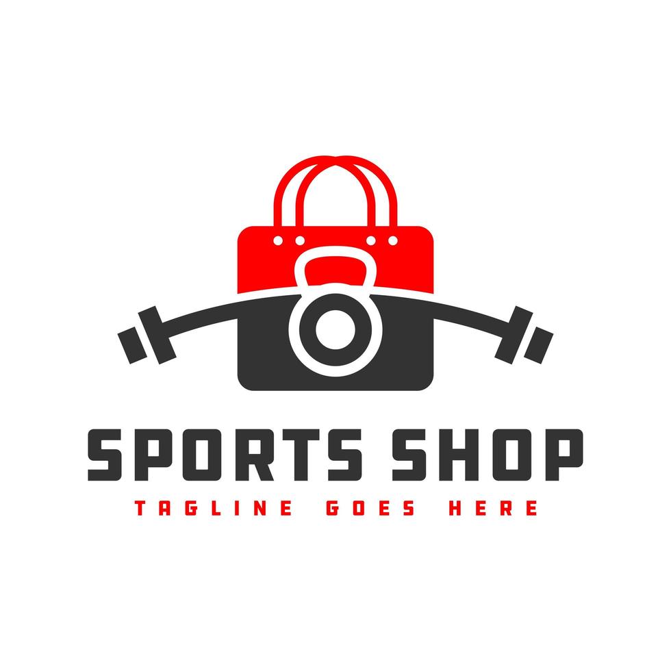 logotipo moderno de la tienda de deportes vector