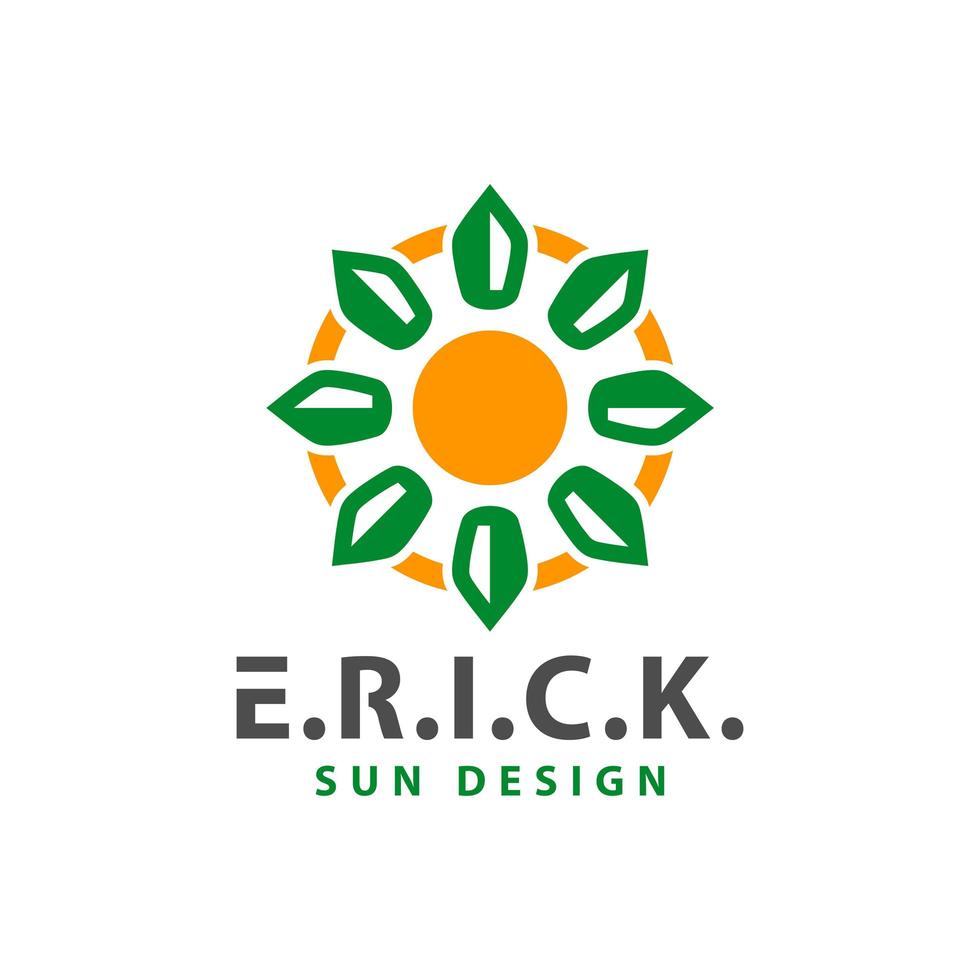 sun logo design for industrial vector