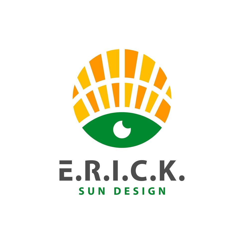 diseño de logotipo de sol para industria vector