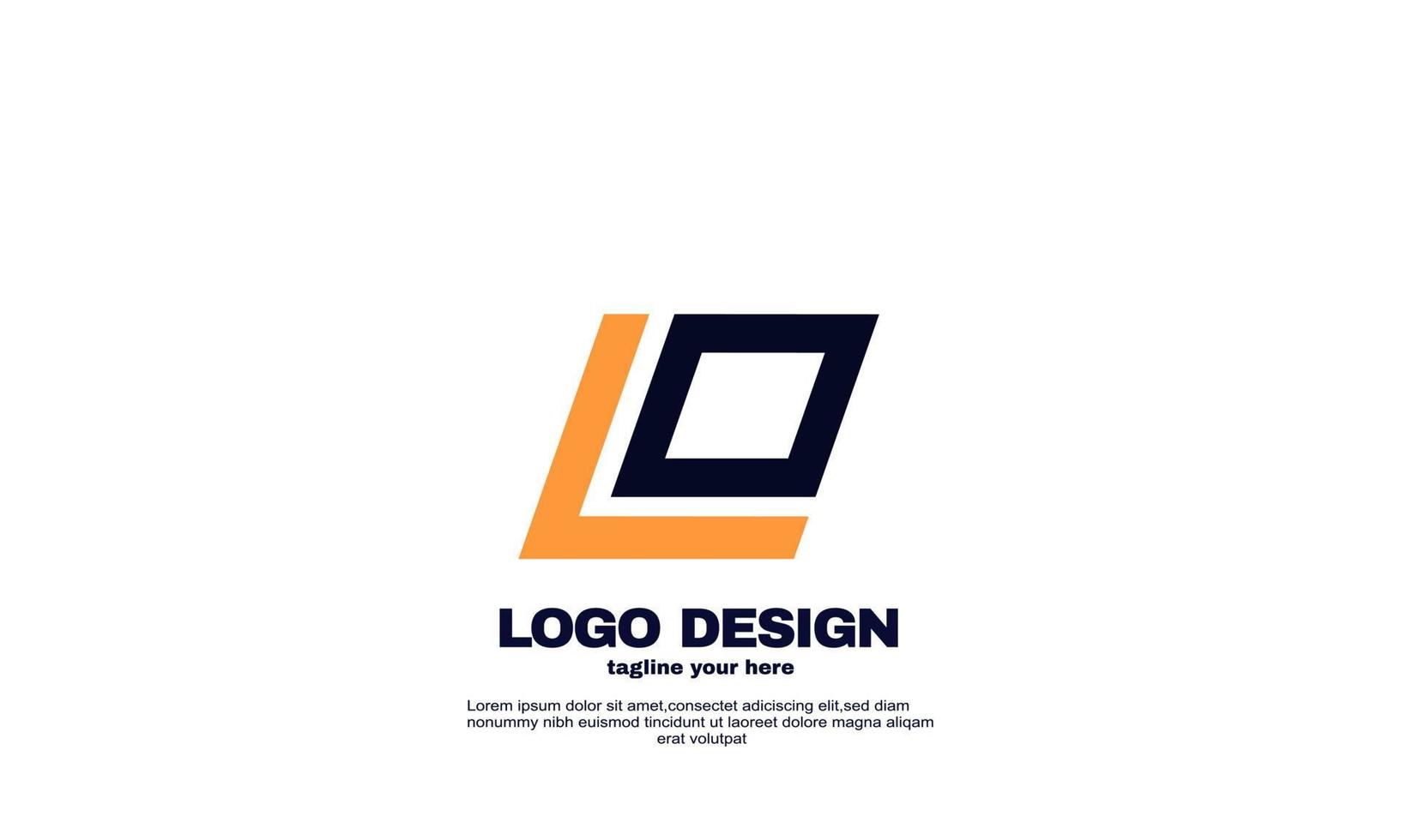 vector de stock inspiración creativa abstracta mejor logotipo plantilla de diseño de logotipo de empresa y empresa geométrica poderosa