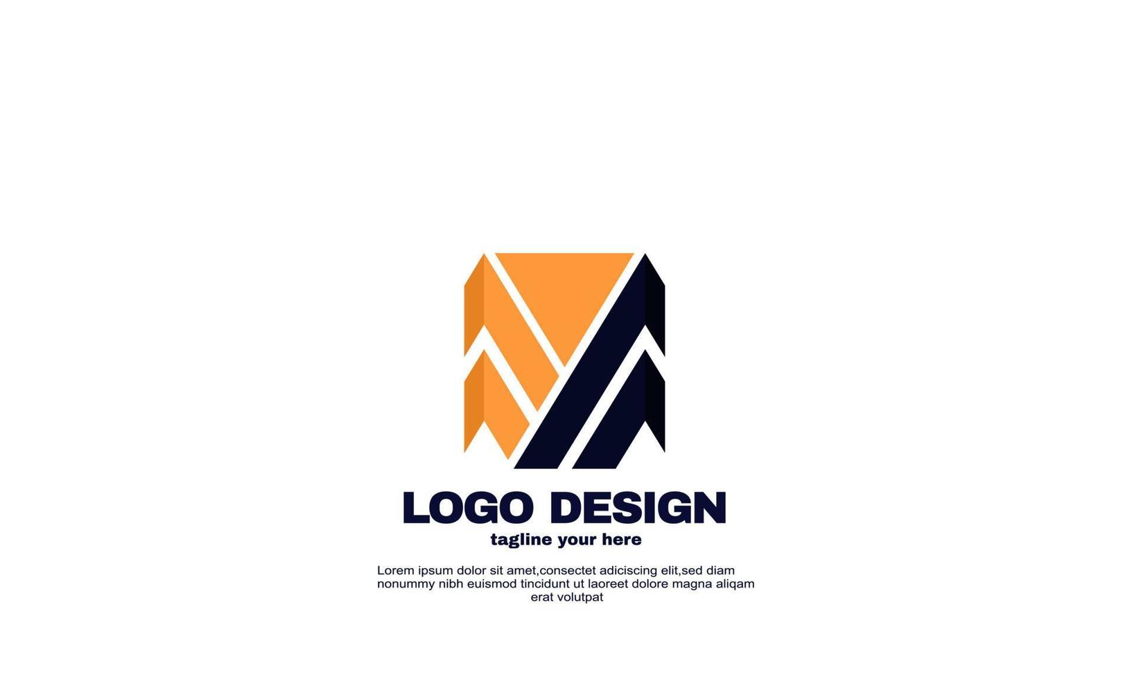 vector de stock resumen mejor plantilla de diseño de logotipo de negocio de empresa geométrica poderosa colorido