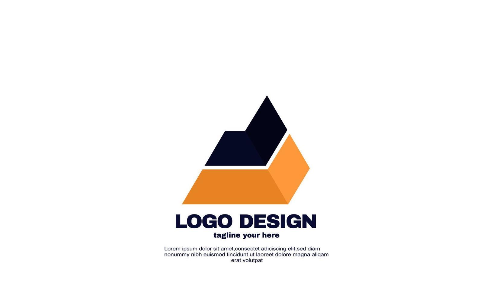 stock vector abstracto creativo mejor potente diseño de logotipo de empresa geométrica colorido