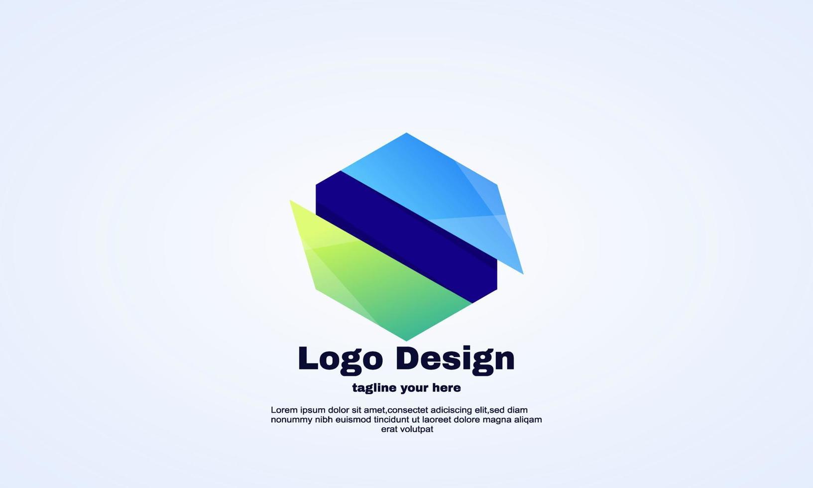 resumen 3d logos geométrico hexágono forma diseño vectormono diseño vector