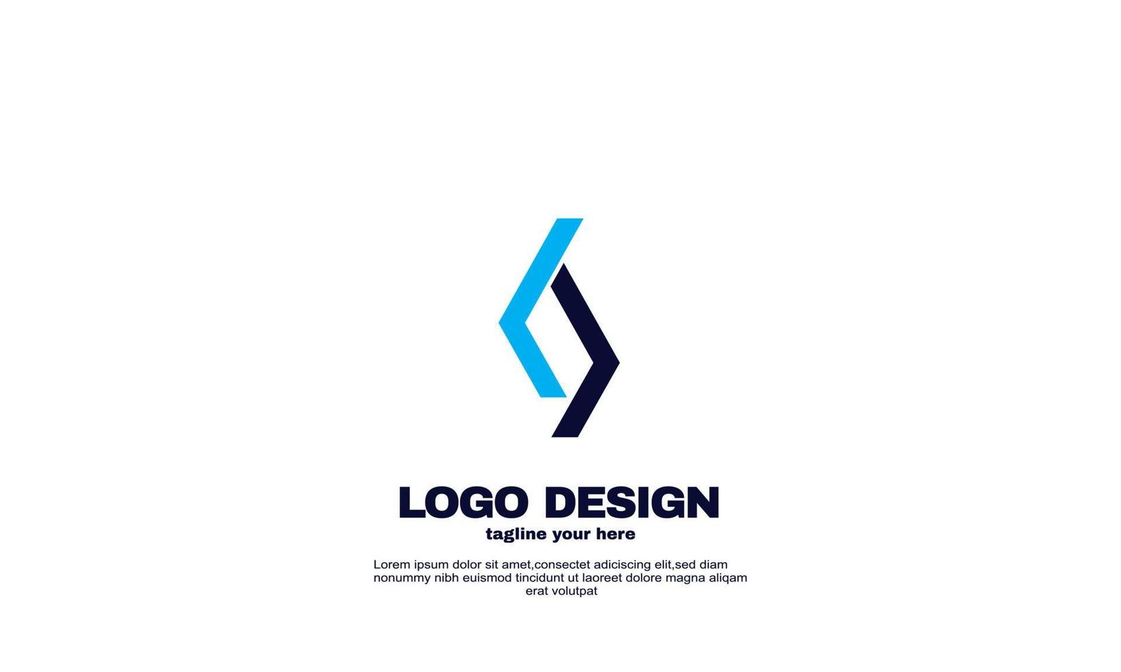 stock vector abstract creative idea best elegant colorful corporate business company logo design template navy blue color