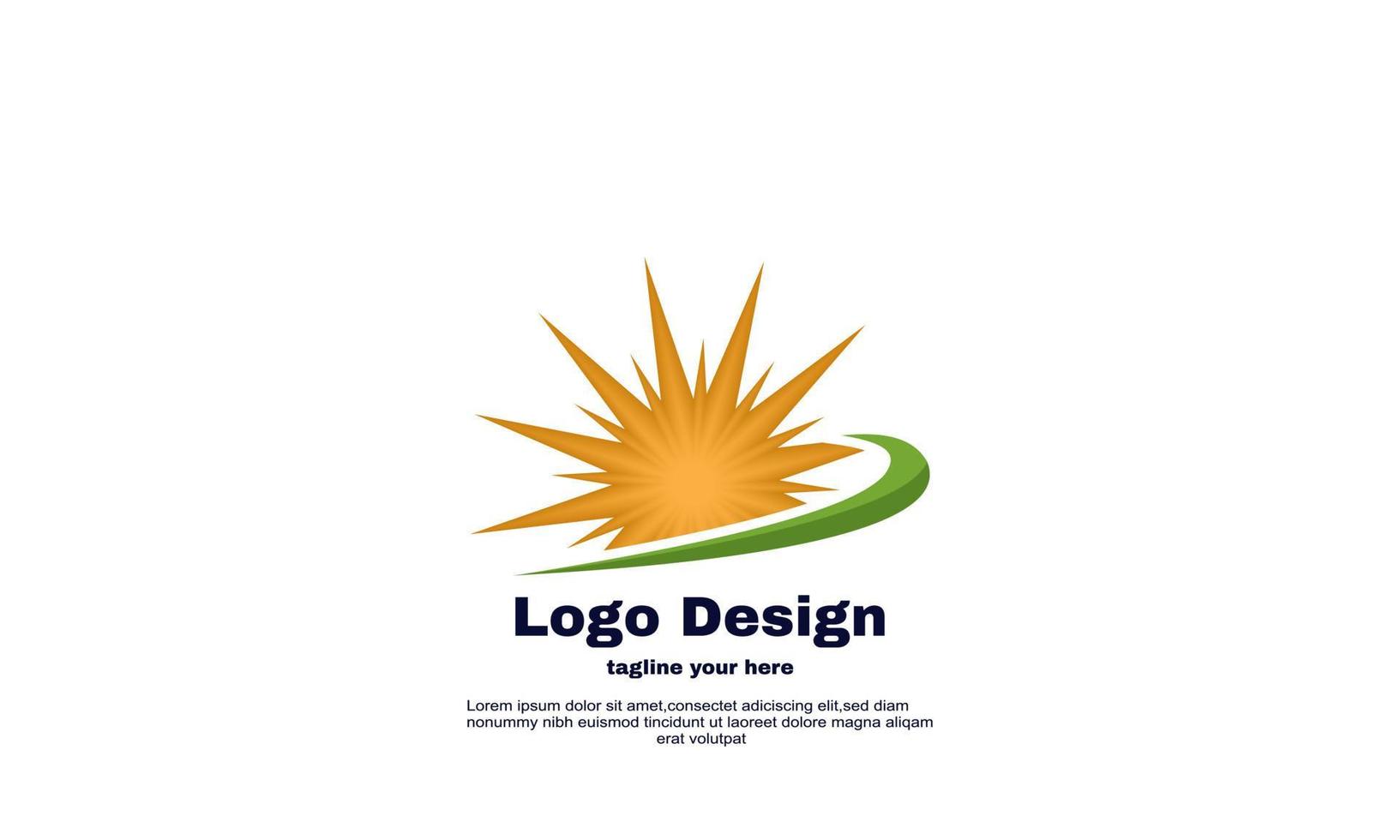 stock resumen vector icono logotipo plantilla sol