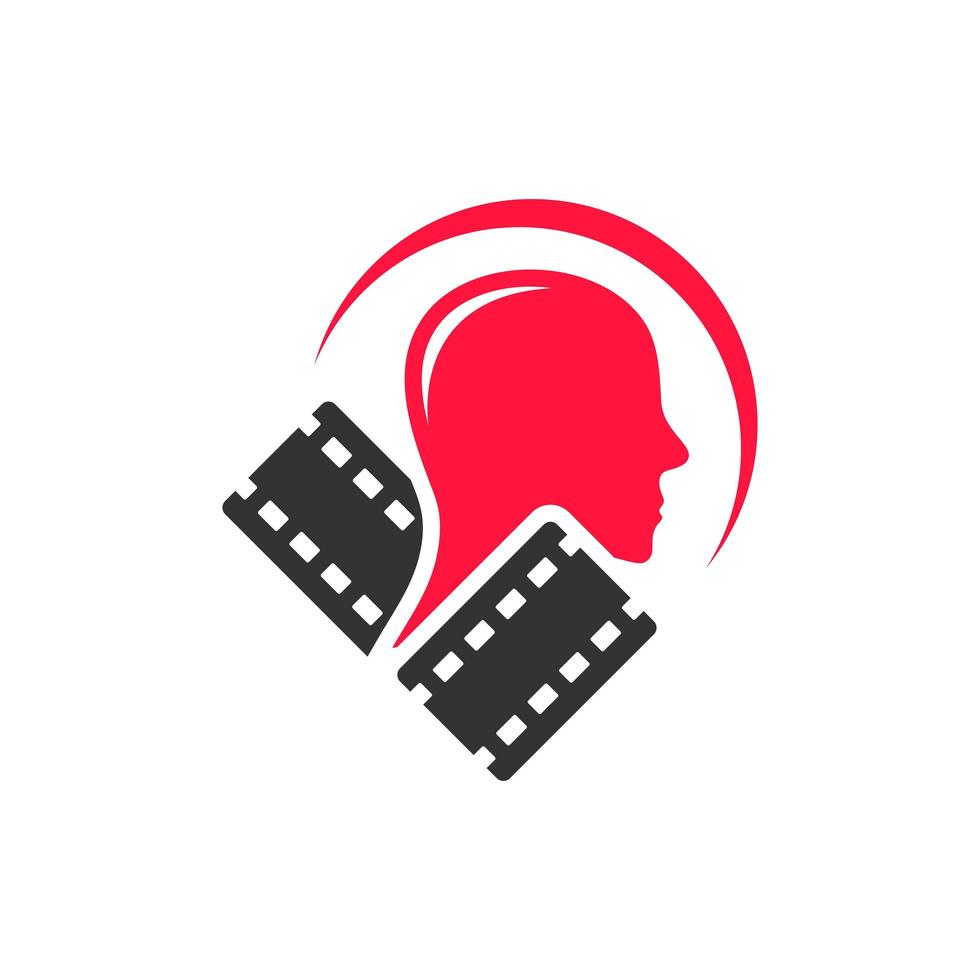 Entertainment video footage logo vector