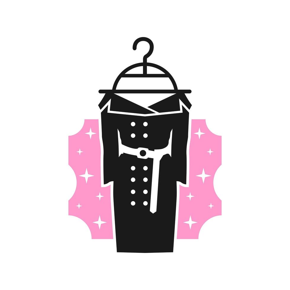 modern dress logo for women vector
