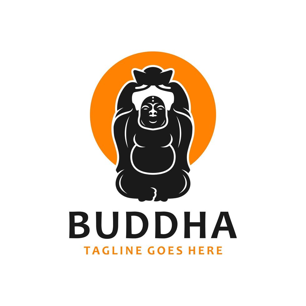 logotipo de ilustración de buda maitreya vector