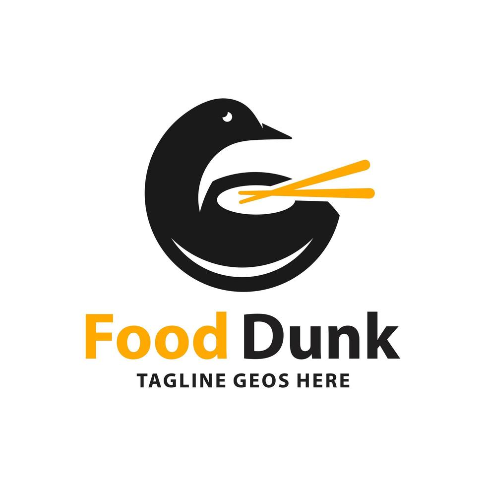 duck food variety logo design vector