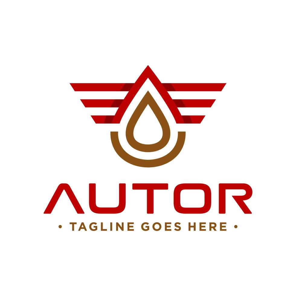 logotipo de ilustración de petróleo con letra a vector
