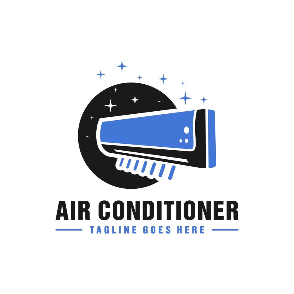 air conditioning repair illustration logo vector