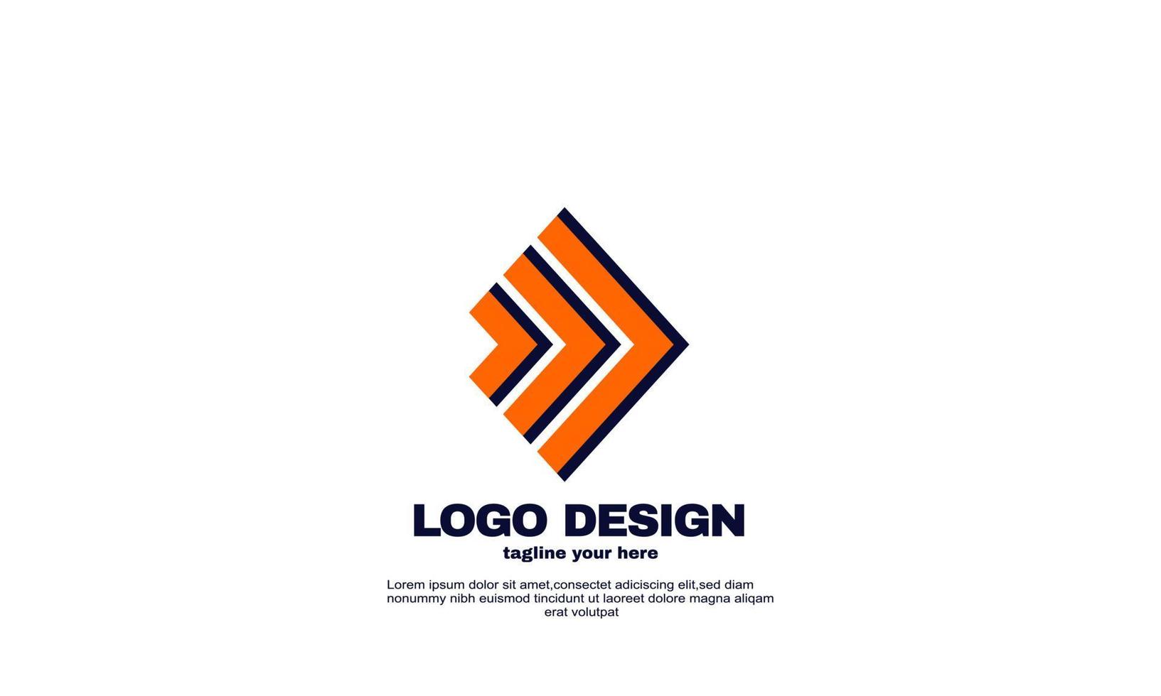 abstract inspiration simple polygon business company design vector