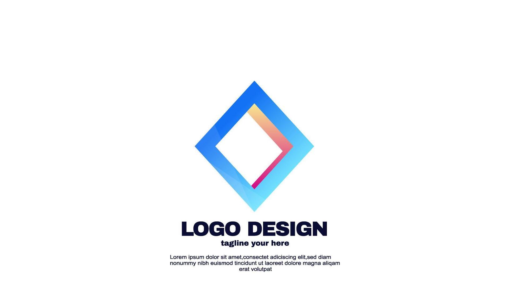 stock abstract inspiration simple polygon business company design vector gradient color