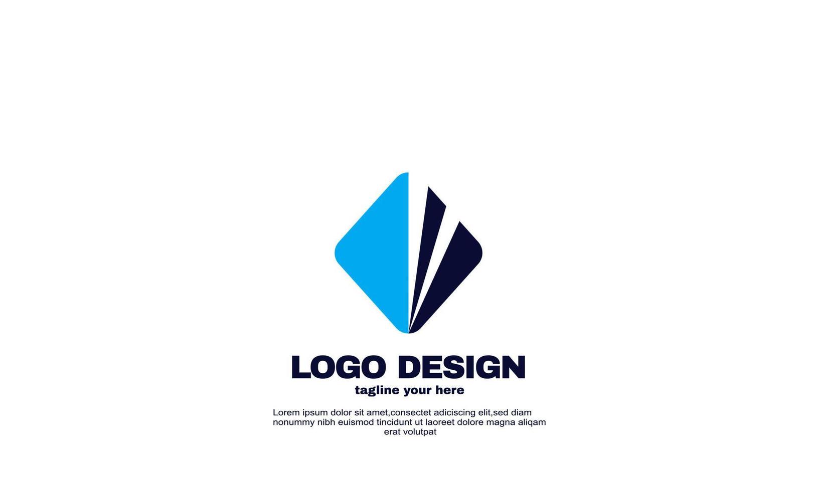 stock vector abstract business company design vector blue color