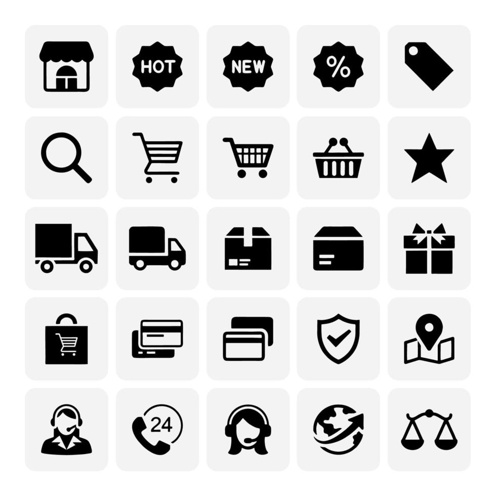 Shopping Retail Vector Icon Set