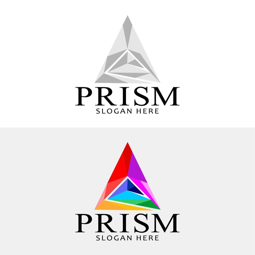 concepto de logotipo de letra de prisma colorido, color de degradado de flecha vectorial, estilo de forma de mosaico, elemento de logotipo de letra inicial creativa para plantilla vector