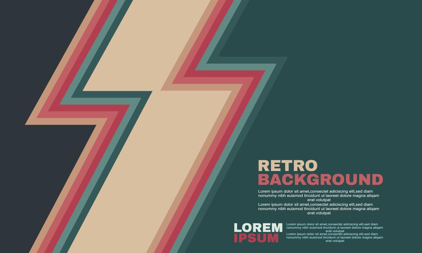 abstract vector retro style background design headline typography
