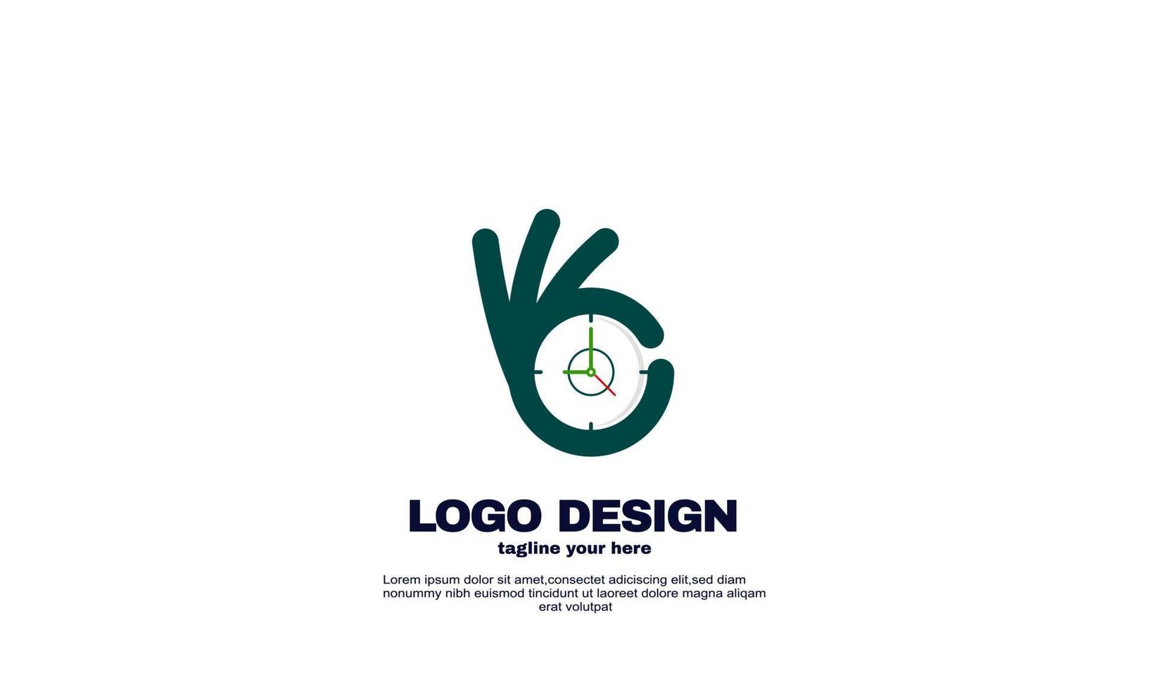 stock abstract good time okay vector logo