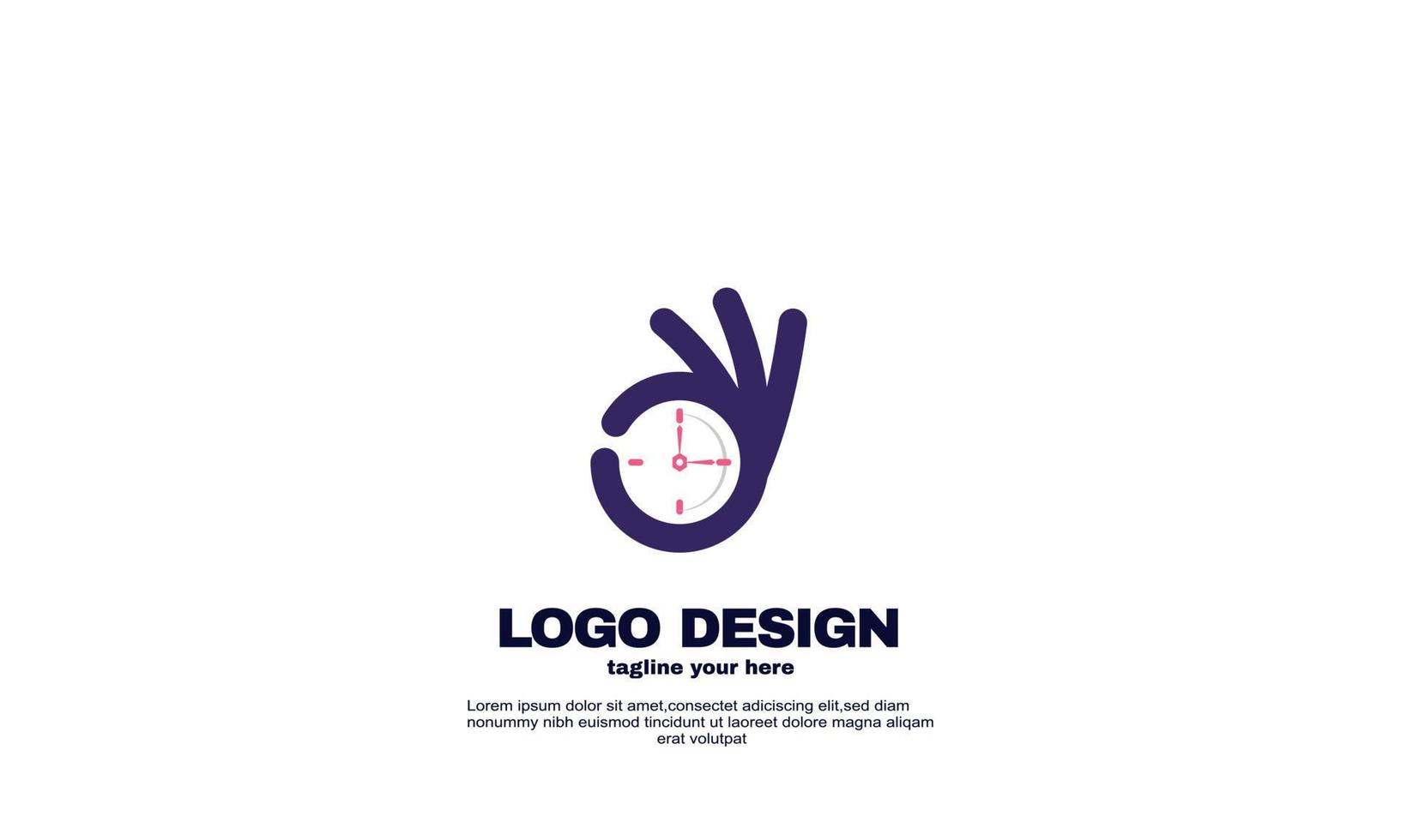 stock vector abstract good time okay vector logo