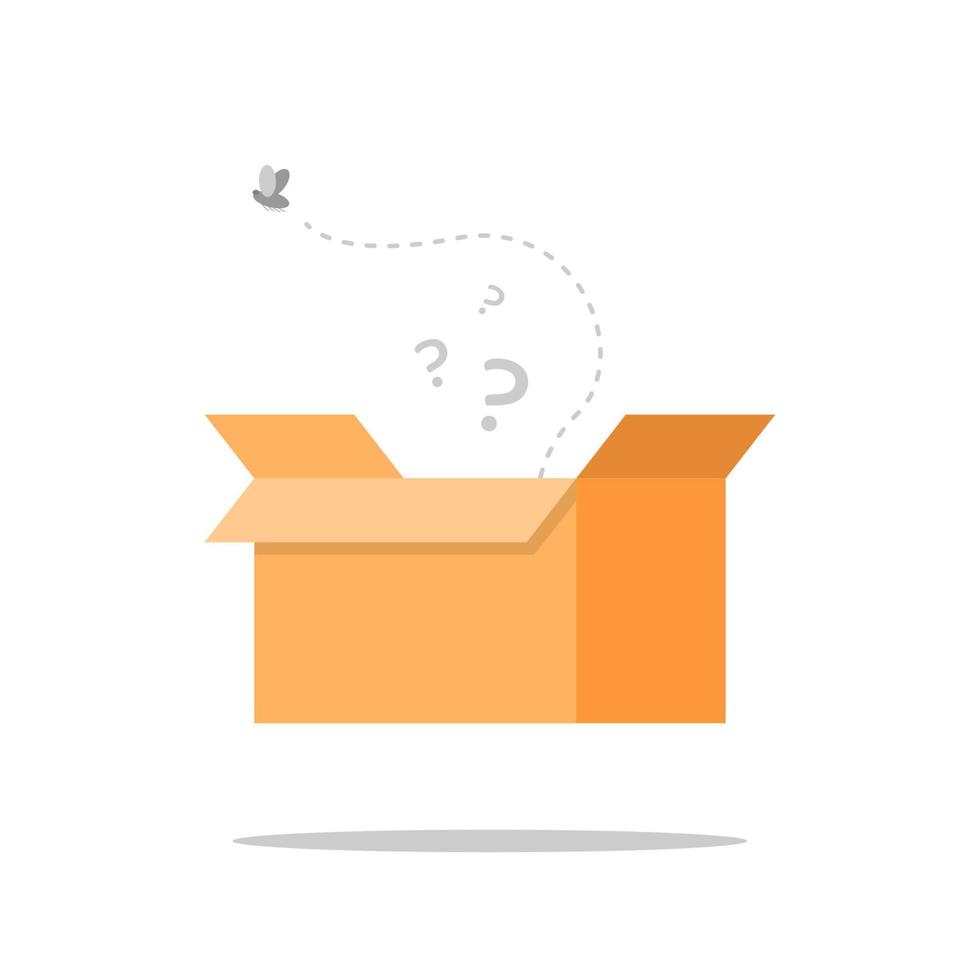 empty box concept illustration flat design vector eps10. modern graphic