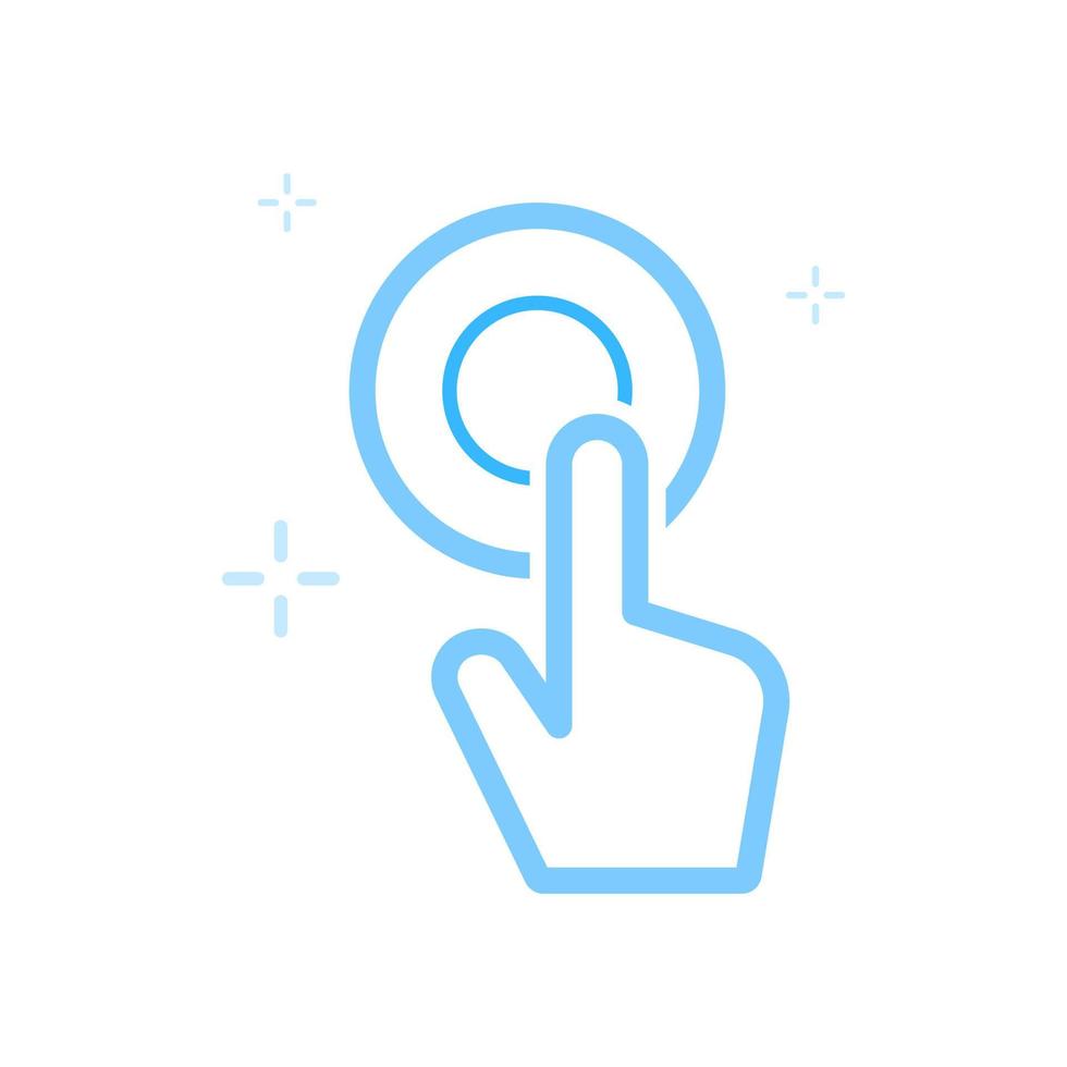 tab here linear icon. editable vector eps10