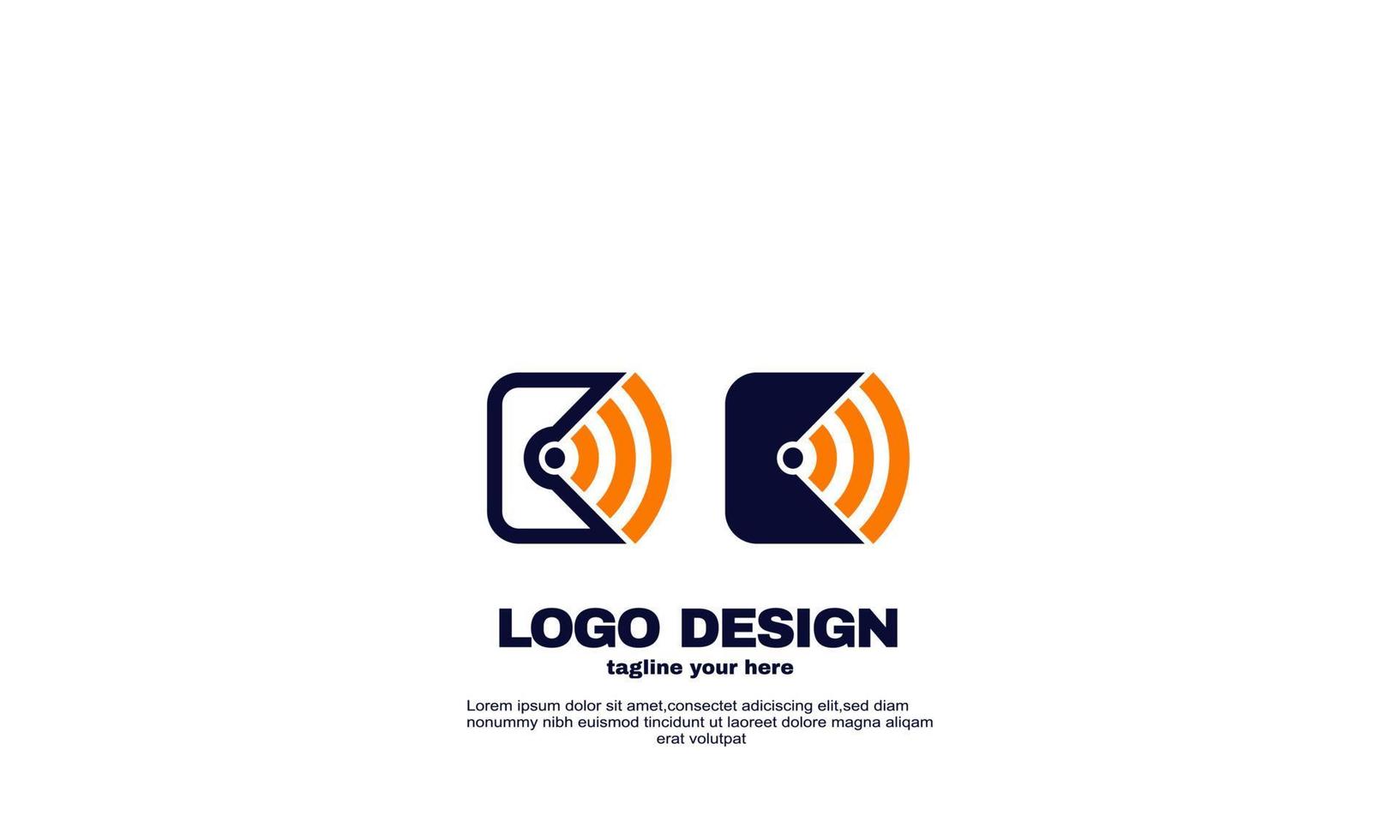 vector wireless signal logo template design wifi