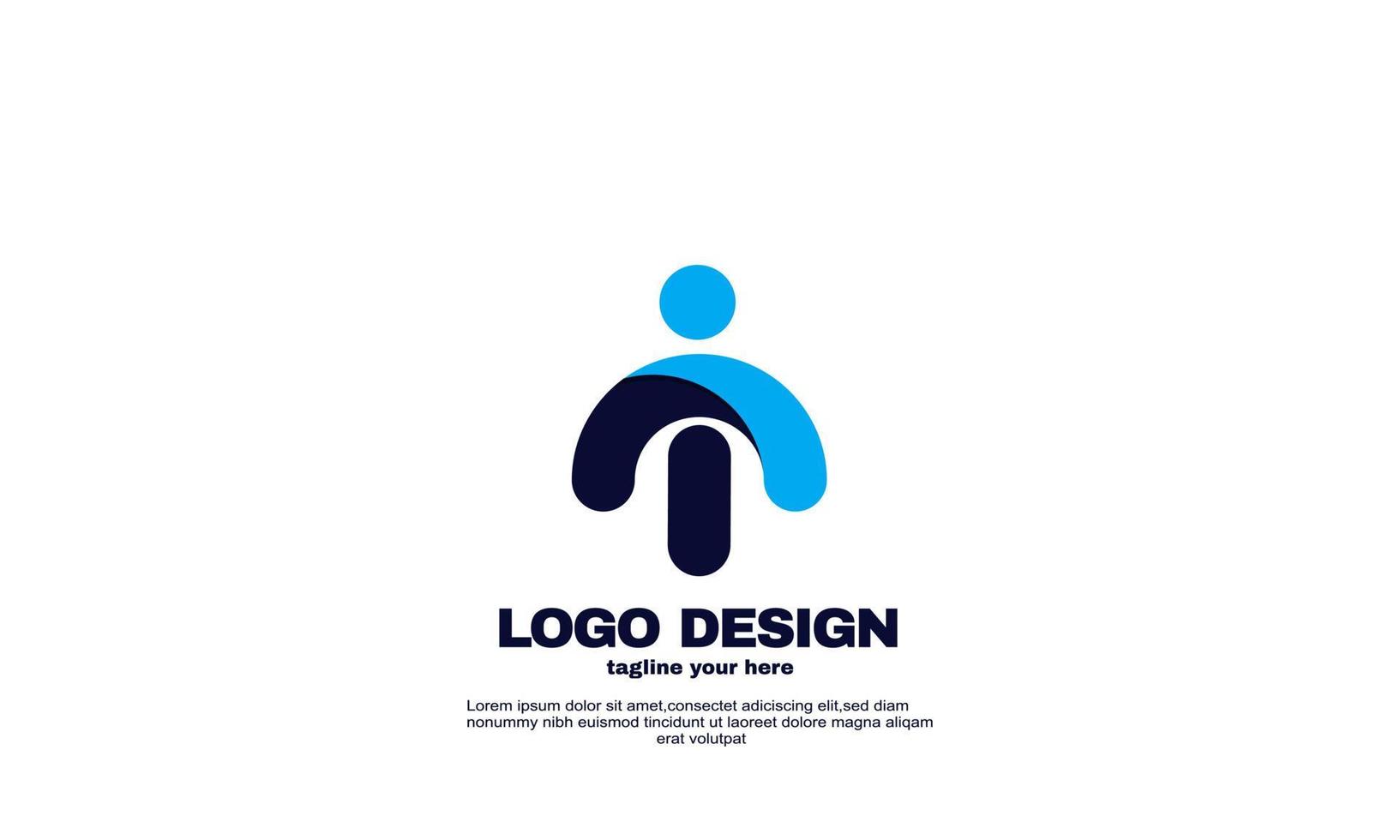 stock vector abstract progress man logo vector consisting arrow circle growing