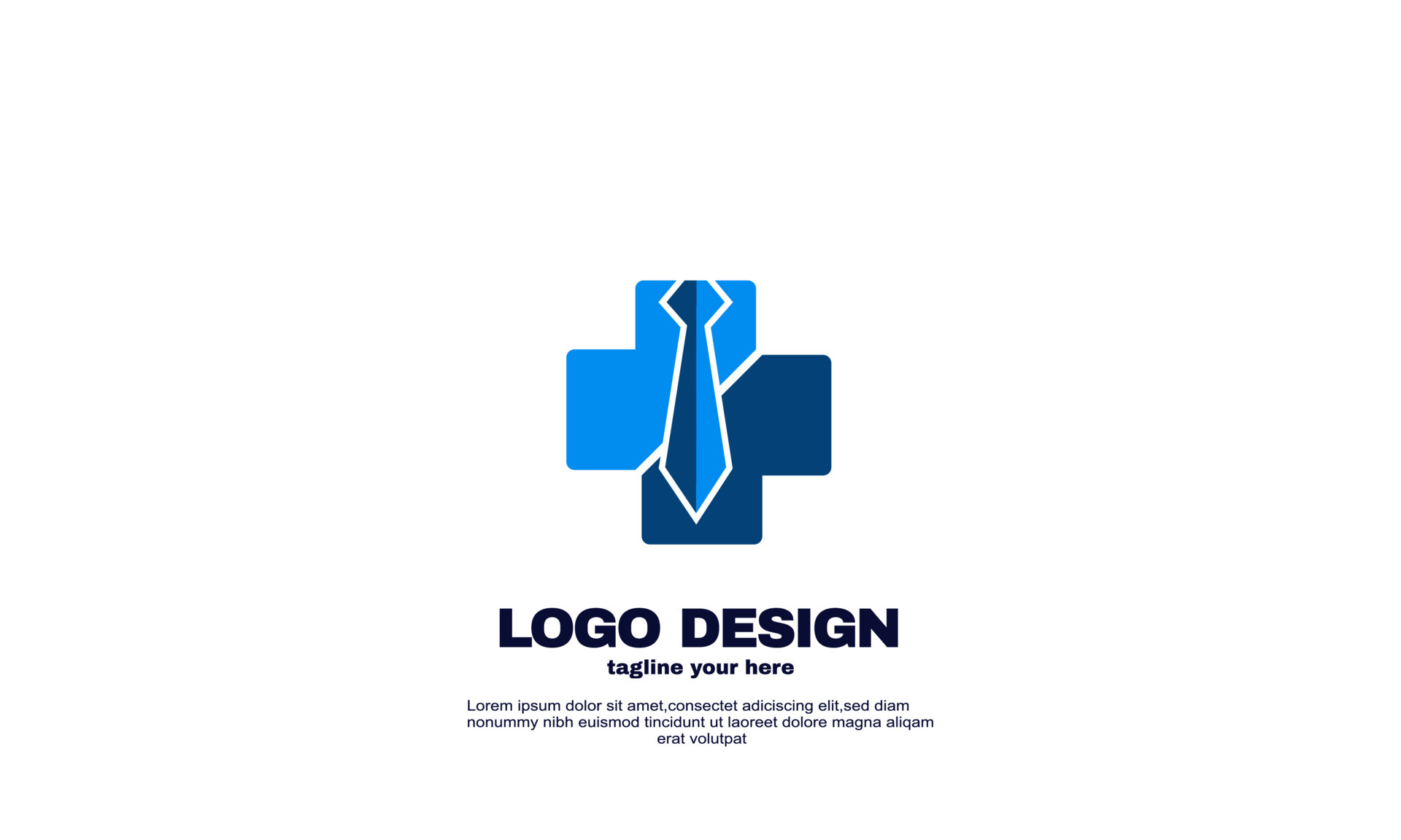 stock vector abstract medical job logo design template 5073170 Vector