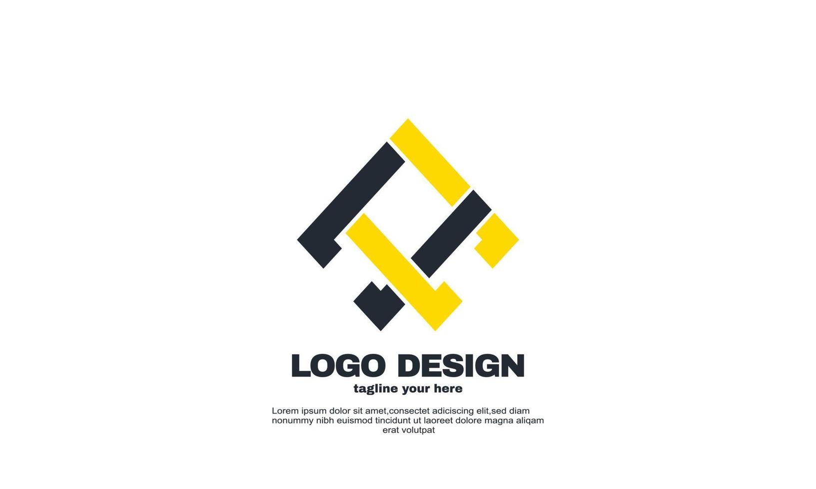 elementos de diseño de vector de rectángulo impresionante plantilla de diseño de logotipo de empresa de su empresa