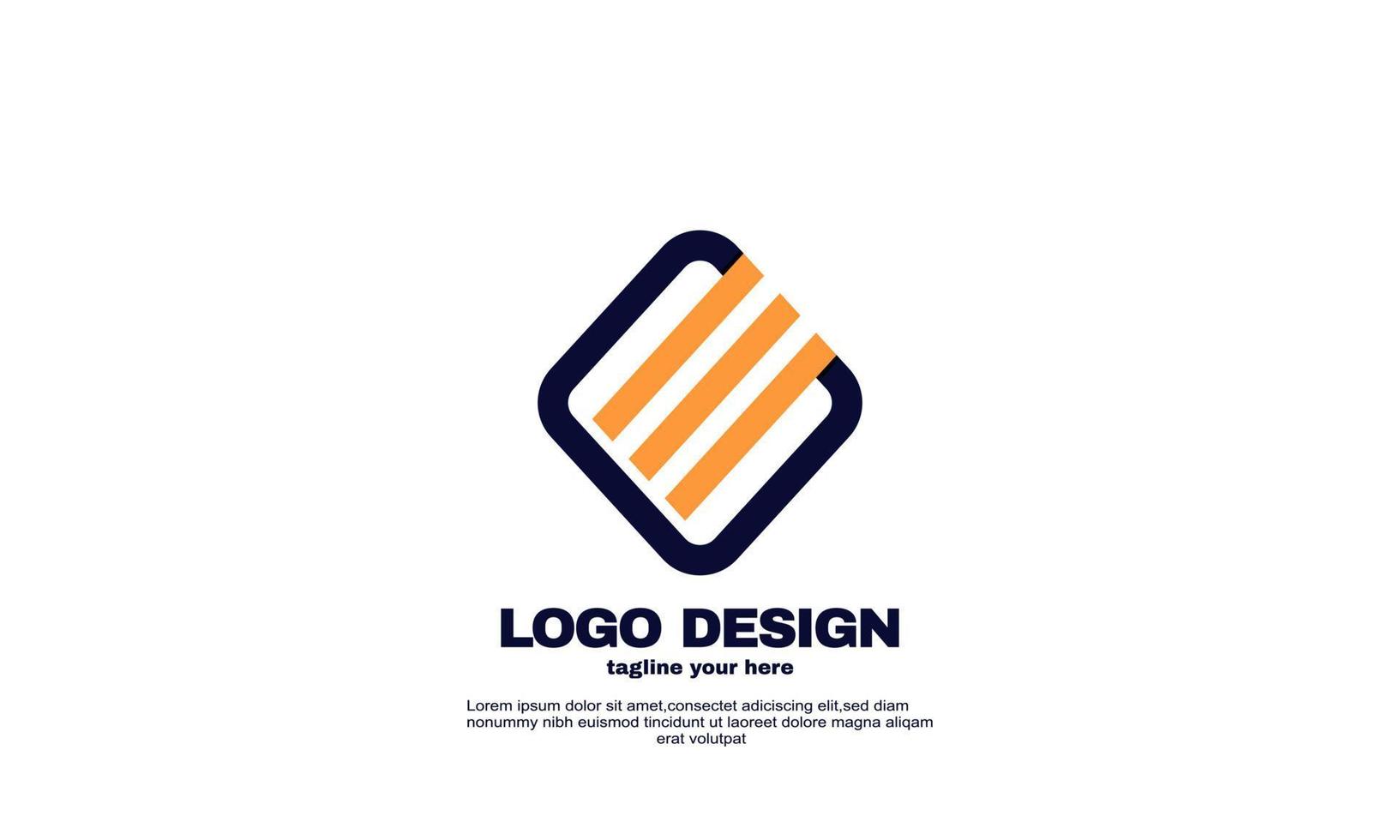 elementos de diseño de vector de rectángulo abstracto impresionante diseño de logotipo de su empresa