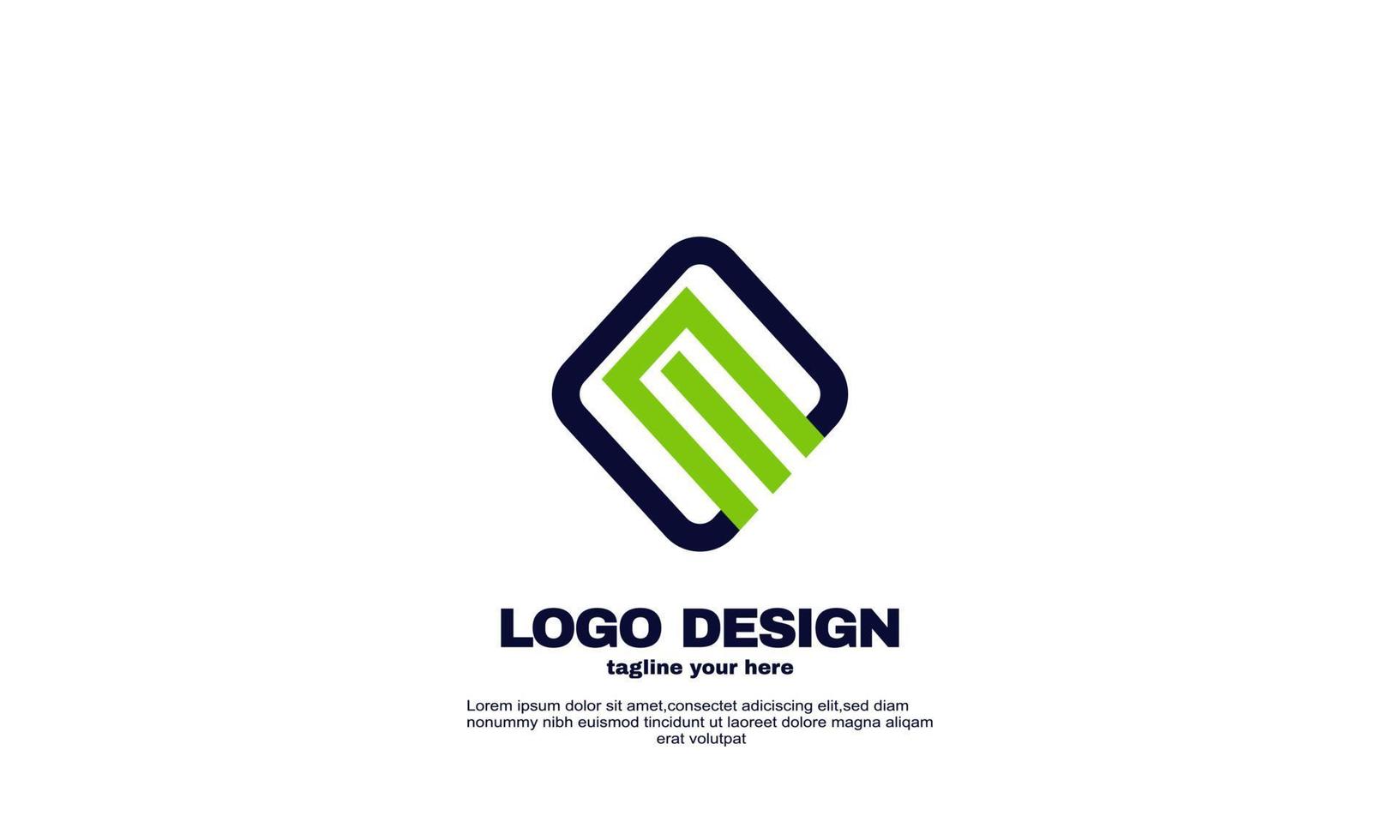 elementos de diseño de vector de rectángulo de ilustración abstracta diseño de logotipo de su empresa