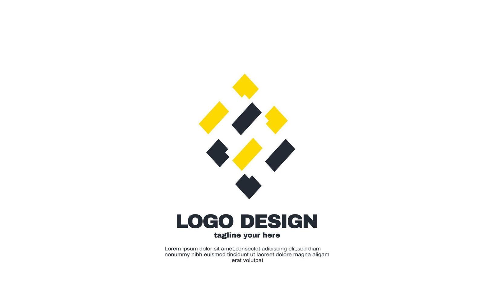 abstract rectangle vector design elements your company business logo design template