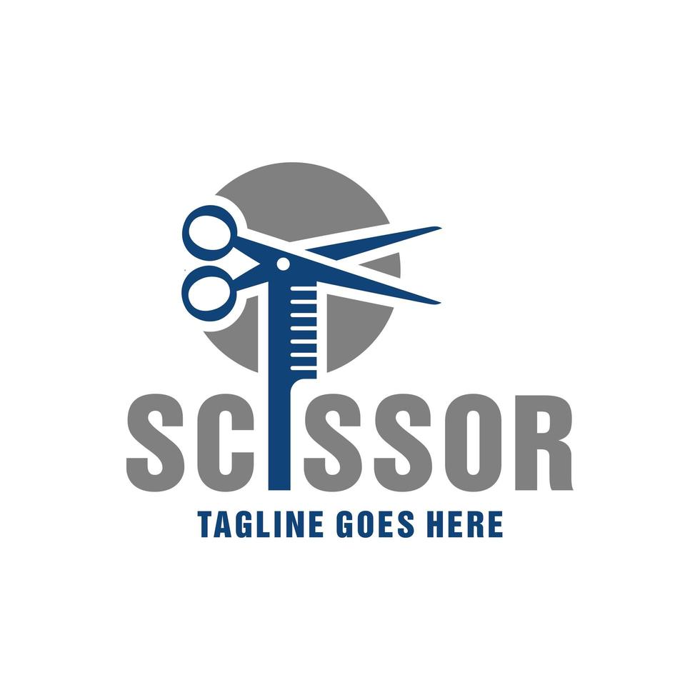 Scissors and comb inspiration logo vector