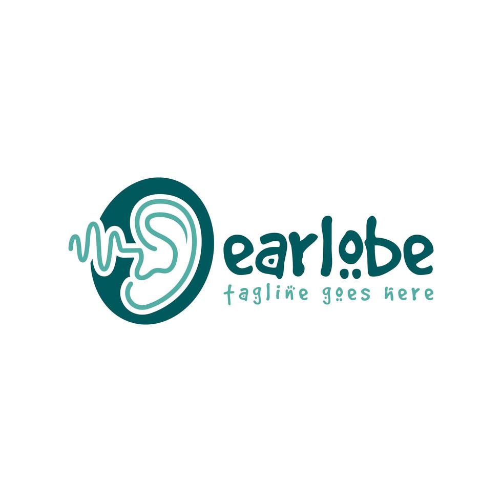 ear hearing health illustration logo vector