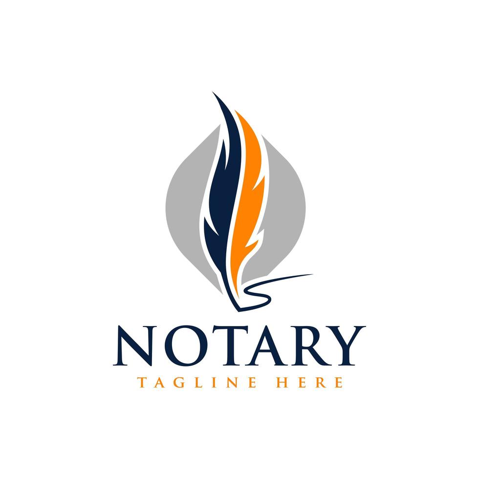 legal consulting agency and notary illustration logo vector