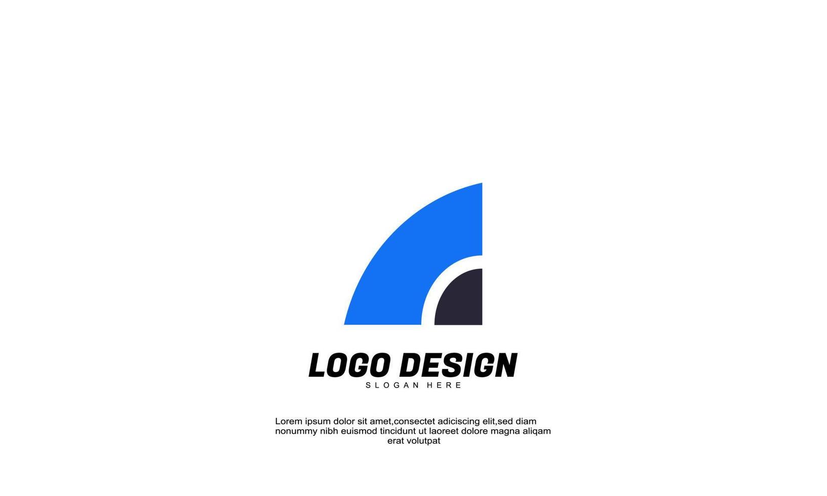 abstract creative inspiration logo for company circle flat style design vector