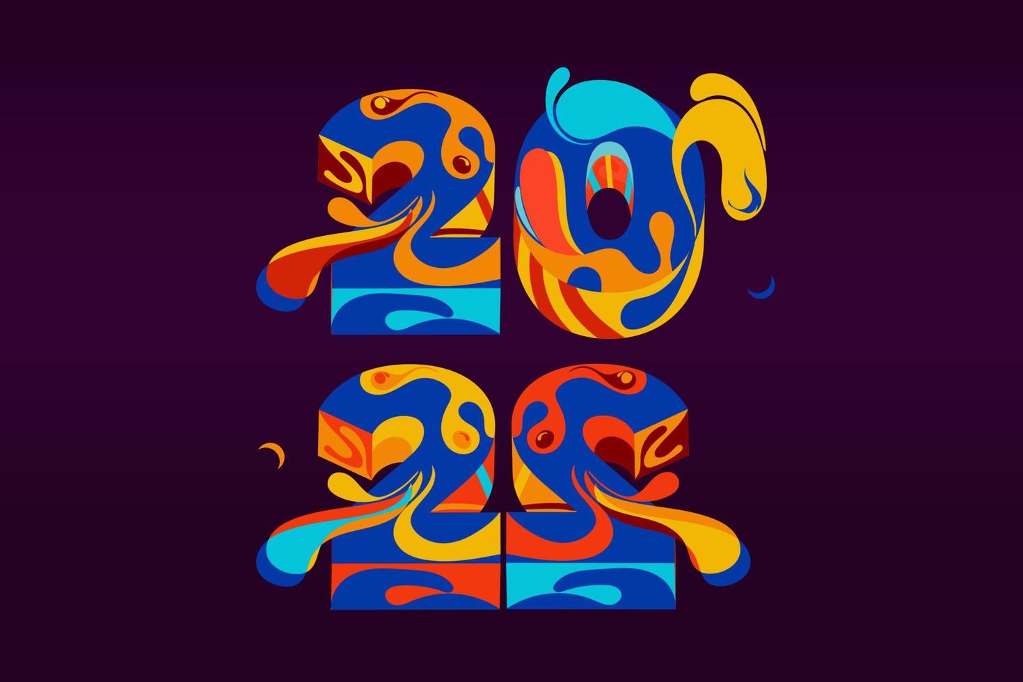 feliz año nuevo 2021 para tarjeta de felicitación banner vector fondo colorido