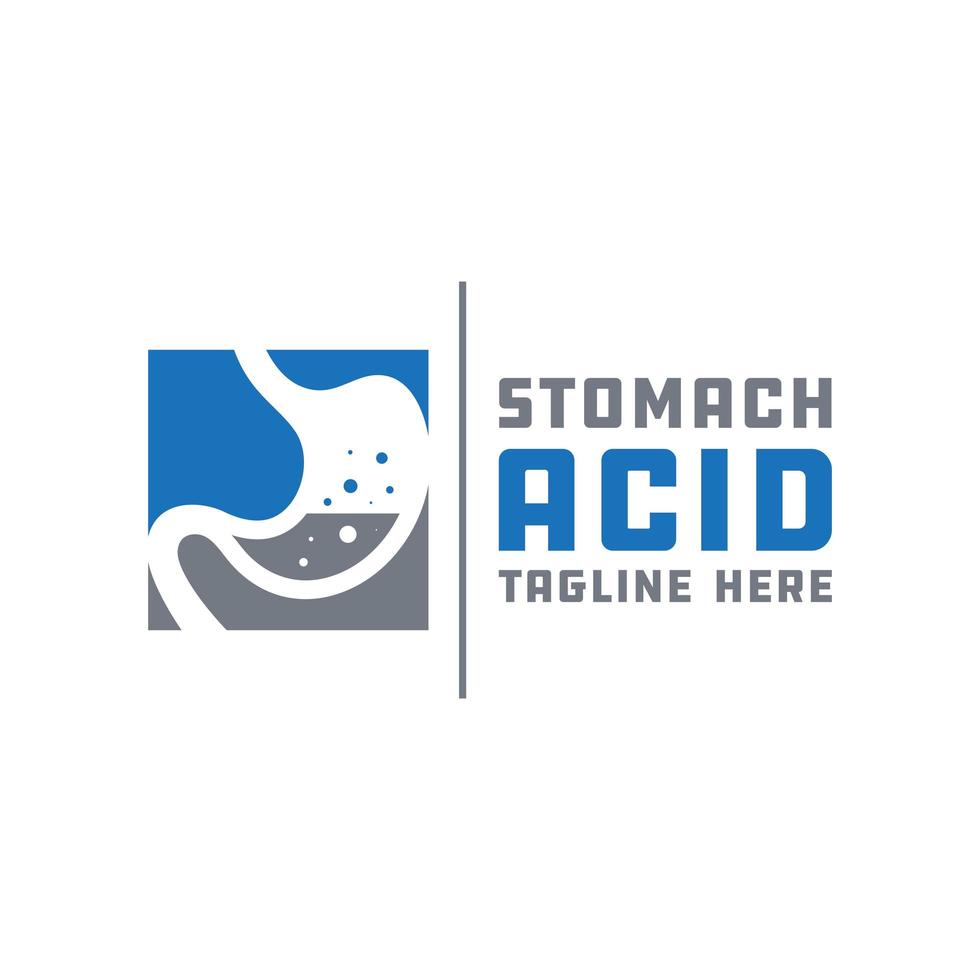 stomach acid health illustration logo vector