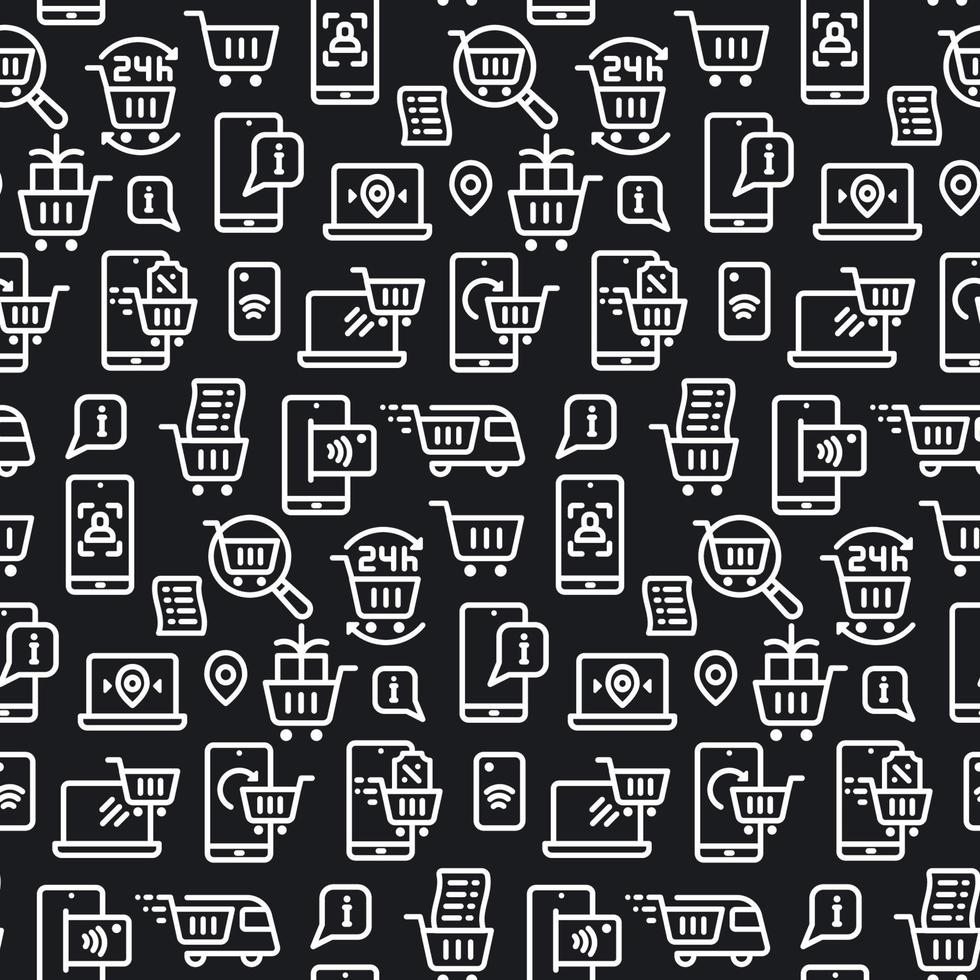 e-commerce seamless pattern vector