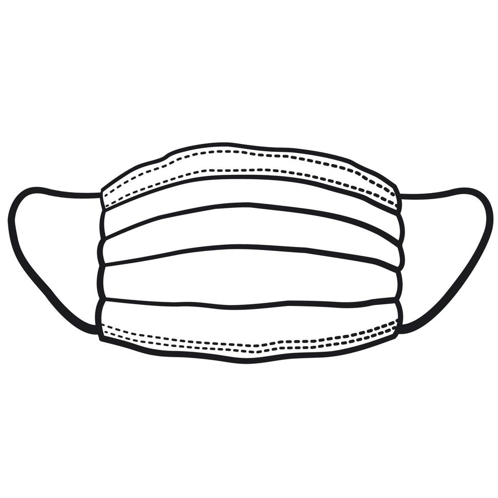 medical respiratory mask vector