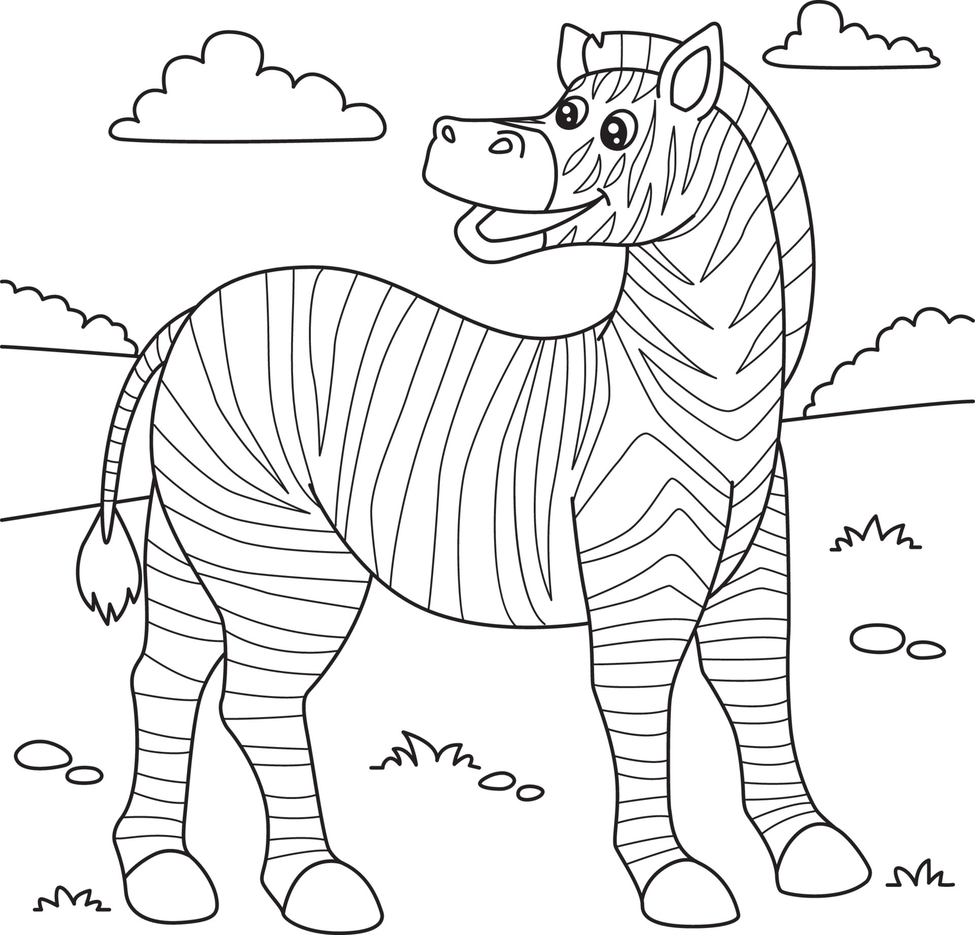 7600 Collections Coloring Pages Zebra  Latest HD