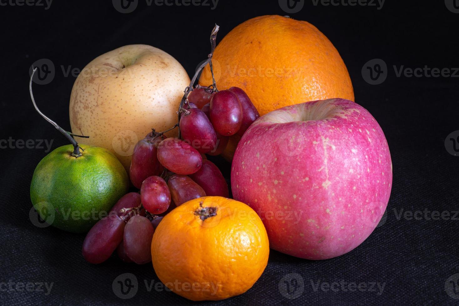 Fruits  in black background photo