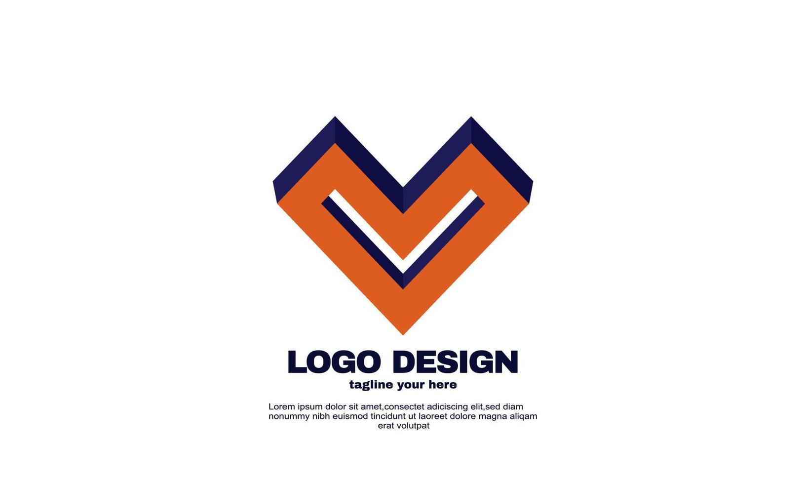 abstract creative elements idea elegant logo your company unique logo design vector