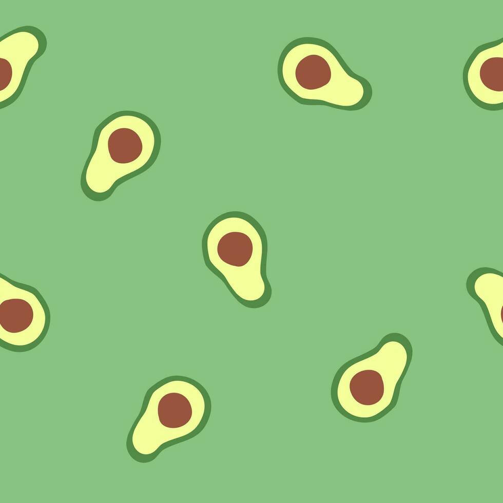 green avocado pattern seamless background vector