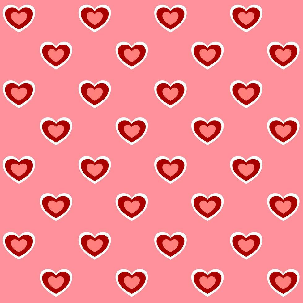 heart shaped seamless background showing love vector