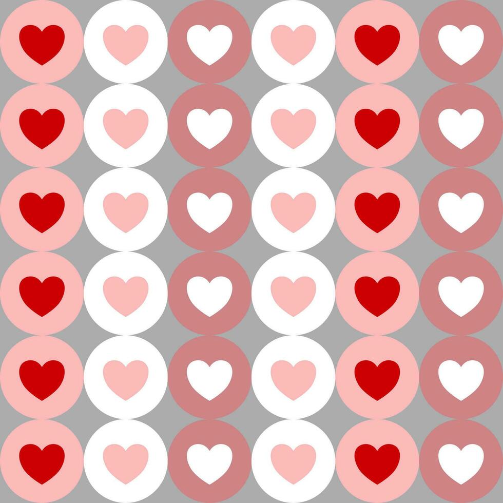 heart shaped seamless background showing love vector